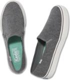 Keds Double Decker Perf Jersey Charcoal, Size 5m Women Inchess Shoes