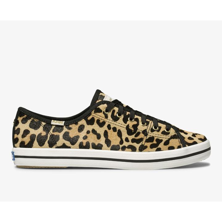 Keds X Kate Spade New York Kickstart Calf Hair Leopard Tan, Size 5m Women Inchess Shoes