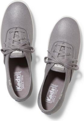 Keds Champion Metallic Silver, Size 5m Women Inchess Shoes