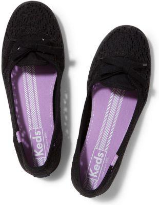 Keds Teacup Crochet Black, Size 5.5m Women Inchess Shoes