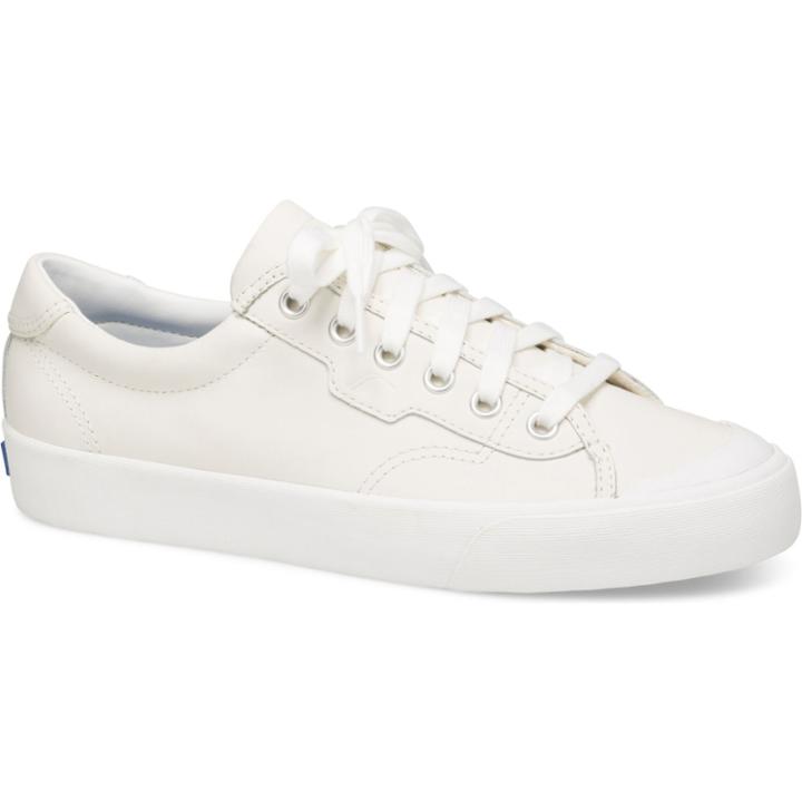 Keds Crew Kick 75 Leather. Off White, Size 6m Women Inchess Shoes