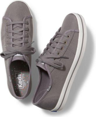 Keds Kickstart Shine Nylon Gray, Size 5m Women Inchess Shoes