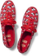 Keds X Minnie Mouse Champion Red Print Canvas, Size 4m Women Inchess Shoes