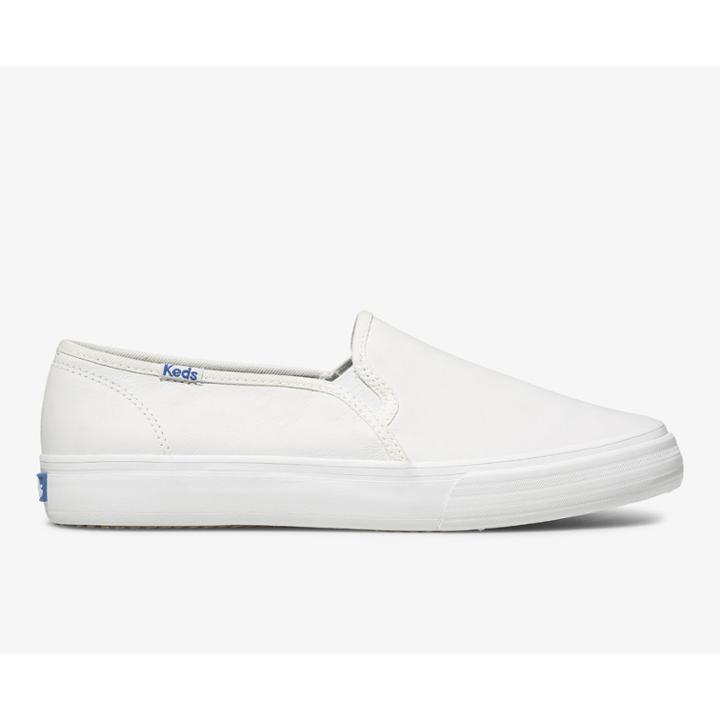 Keds Double Decker Leather White, Size 10m Women Inchess Shoes
