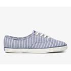 Keds Champion Chambray Breton Stripe Blue, Size 6m Women Inchess Shoes