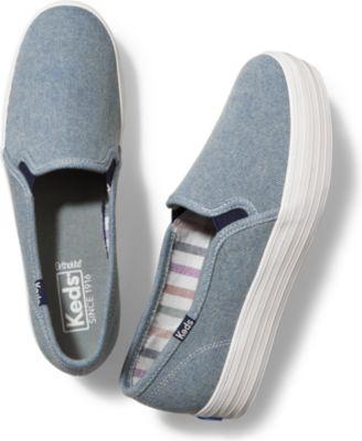 Keds Triple Decker Denim Light Blue, Size 5m Women Inchess Shoes