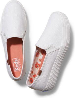 Keds Triple Decker Cross Hatch Natural, Size 6m Women Inchess Shoes