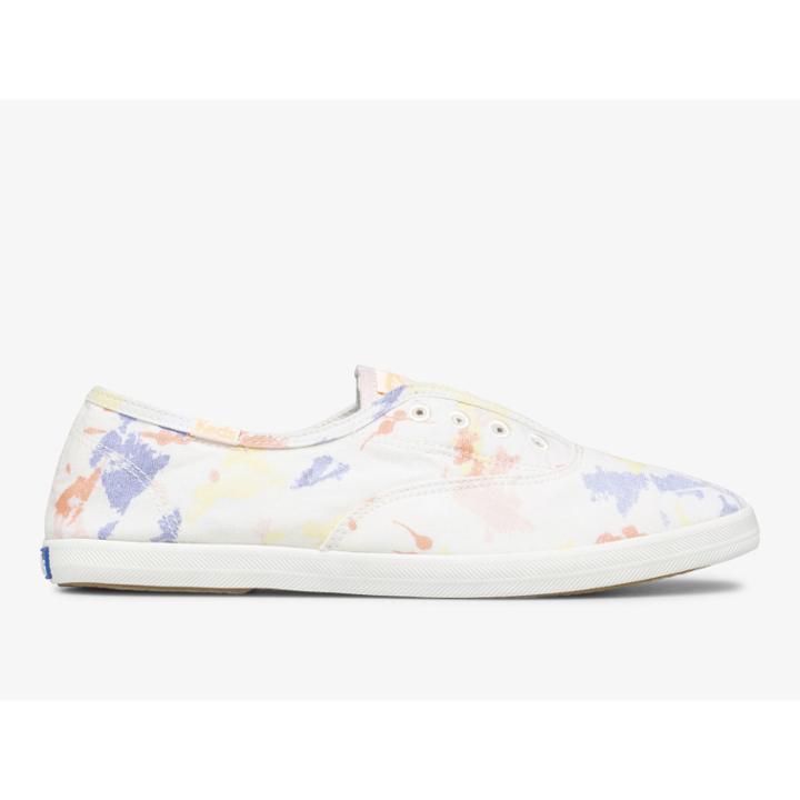 Keds Chillax Splatter Twill White Peach, Size 7.5m Women Inchess Shoes