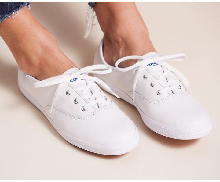 Keds Champion Originals Leather White, Size 9m Women Inchess Shoes