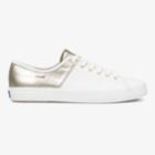 Keds Kickstart 50/50 Leather Metallic White Champagne, Size 11m Women Inchess Shoes