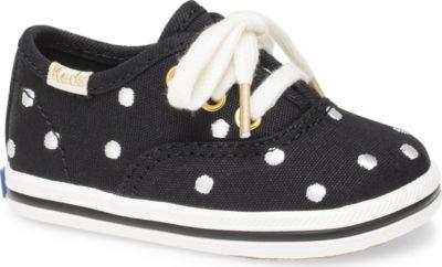 Keds X Kate Spade New York Champion Crib Sneaker Black Dot, Size M Keds Shoes