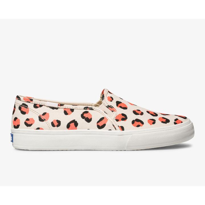 Keds Double Decker Animal Lt Pink Coral, Size 7.5m Women Inchess Shoes
