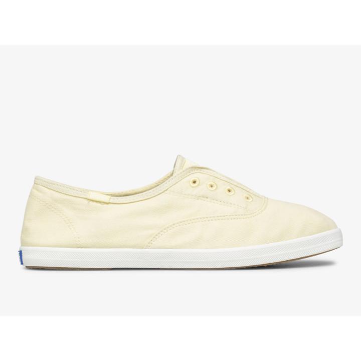 Keds Chillax Twill Light Yellow, Size 9.5m Women Inchess Shoes