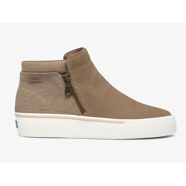 Keds Cooper Zip Bootie Brown, Size 8.5m Women Inchess Shoes