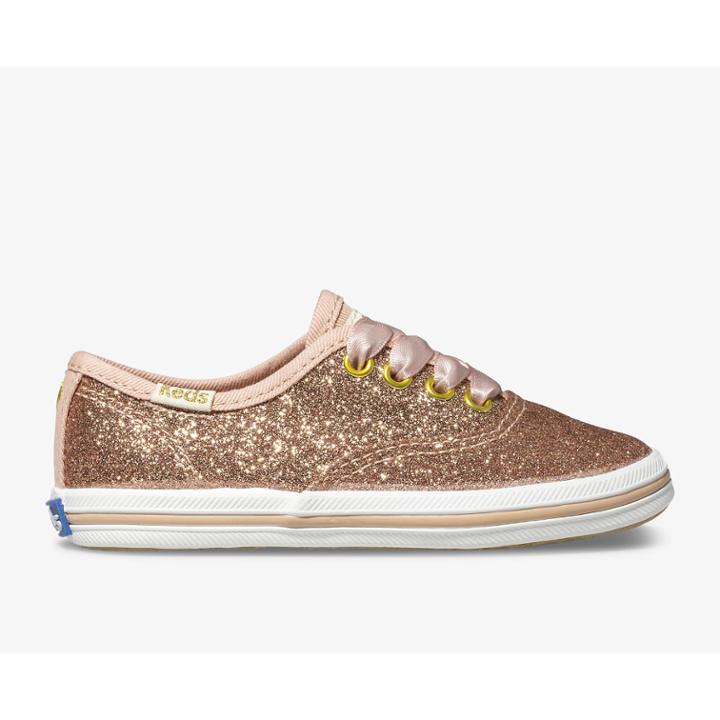 Keds X Kate Spade New York Champion Glitter Sneaker Rose Gold, Size 7.5m Keds Shoes
