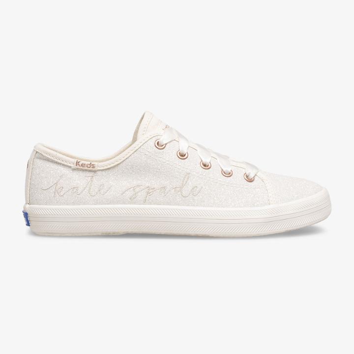 Keds X Ksny Kickstart Ivory Glitter Ivory, Size 5m Keds Shoes