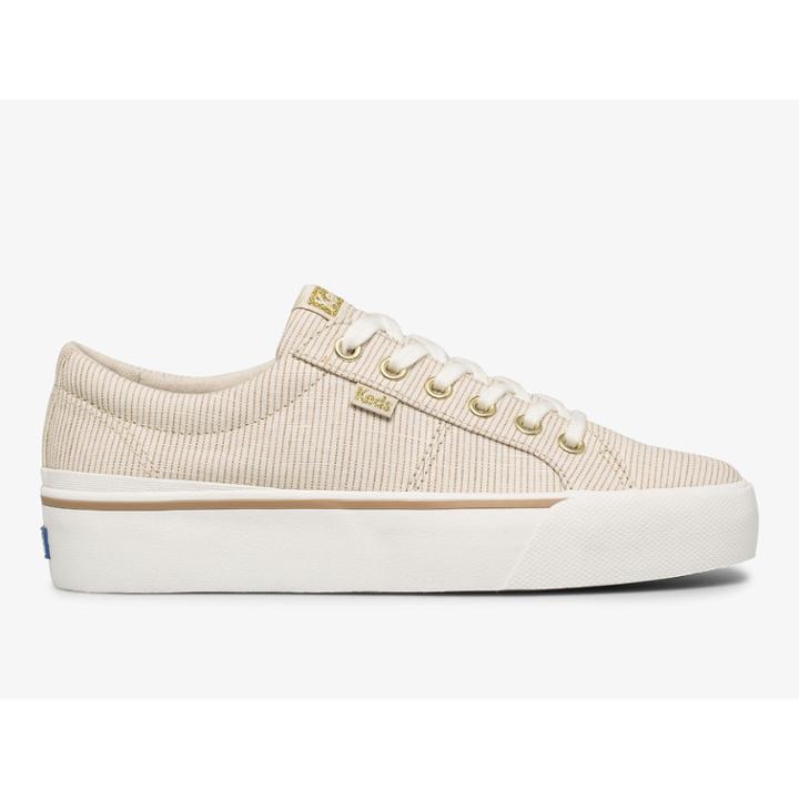 Keds Jump Kick Duo Ikat Stripe Taupe, Size 9m Women Inchess Shoes