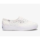 Keds Triple Floral Embroidery Snow White, Size 11m Women Inchess Shoes