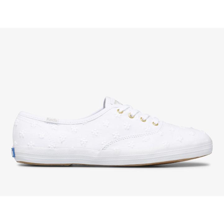 Keds Champion Daisy Eyelet White, Size 10m Women Inchess Shoes