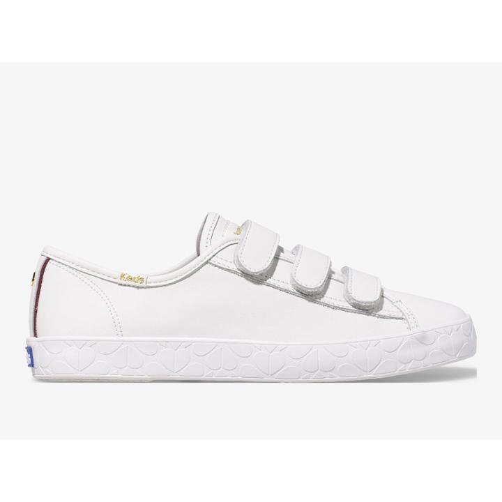 Keds X Kate Spade New York Tiebreak Leather Logo Foxing White, Size 7m Women Inchess Shoes
