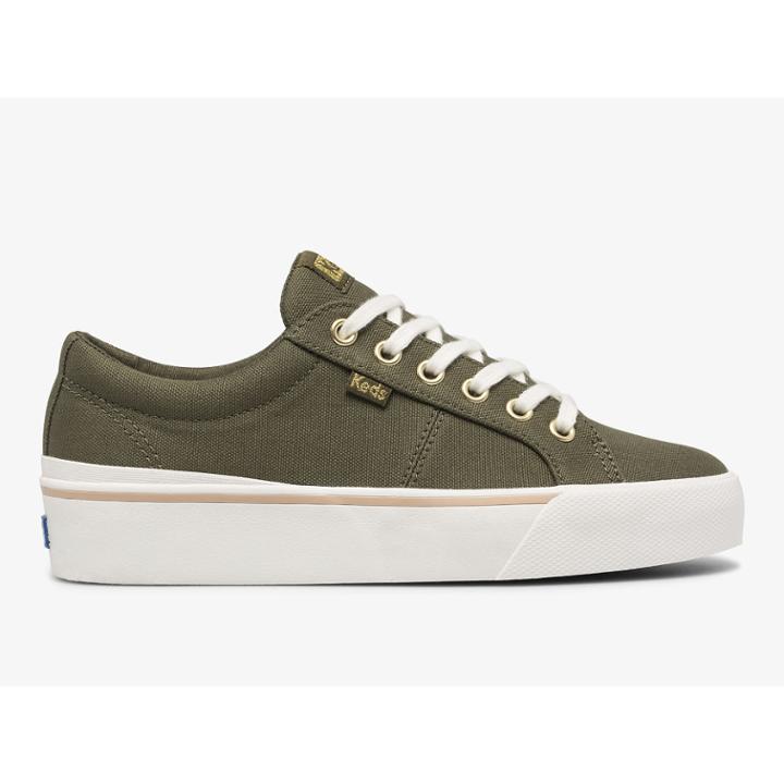 Keds Jump Kick Duo Feat. Organic Cotton Olive, Size 10m Women Inchess Shoes