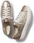 Keds Triple Kick Metallic Suede Platinum, Size 6m Women Inchess Shoes