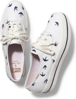Keds X Kate Kpade New York Triple Bird Cream, Size 7.5m Women Inchess Shoes