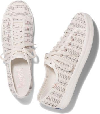 Keds Kickstart Summer Stripe Cream, Size 5m Women Inchess Shoes