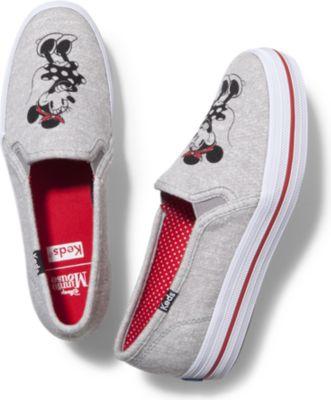 Keds X Minnie Mouse Triple Decker Gray Jersey, Size 5m Women Inchess Shoes