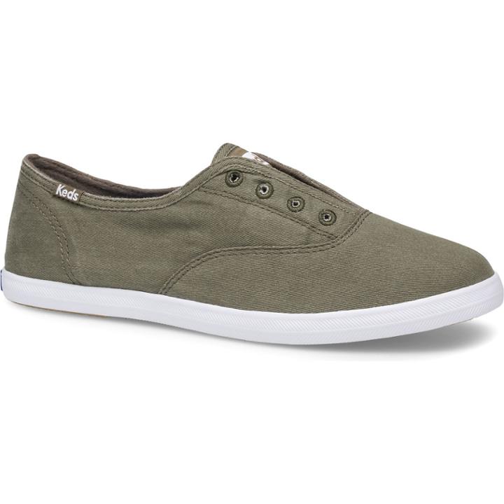 Keds Chillax Washable Olive, Size 7m Women Inchess Shoes