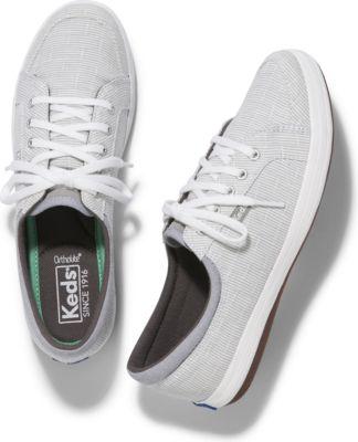 Keds Vollie Ii Railroad Stripe Gray, Size 5m Women Inchess Shoes