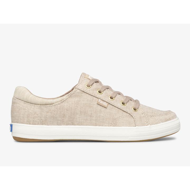 Keds Center Ii Chambray Beige, Size 6.5m Women Inchess Shoes