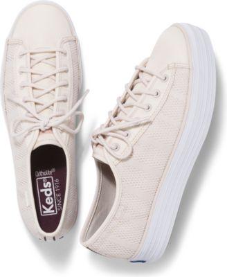 Keds Triple Kick Striped Mesh Peony Pink, Size 5m Women Inchess Shoes