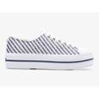 Keds X Kate Spade New York Triple Up Woven White Navy, Size 6.5m Women Inchess Shoes
