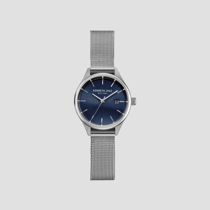 Kenneth Cole New York Silver-tone Watch With Mesh Strap - Neutral