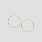 Kenneth Cole New York Large Gold Wire Hoop Earring - Shiny Gold