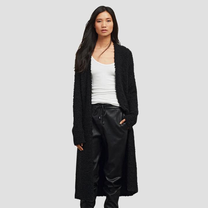 Kenneth Cole New York Boucle Sweater Coat - Black