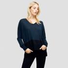 Kenneth Cole New York V-neck Colorblock Sweater - Indgoinkbk