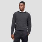 Kenneth Cole Black Label Long-sleeve Moto Sweater - Charcol Hthr