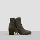 Reaction Kenneth Cole Rotini Fringed Ankle Boots - Navy