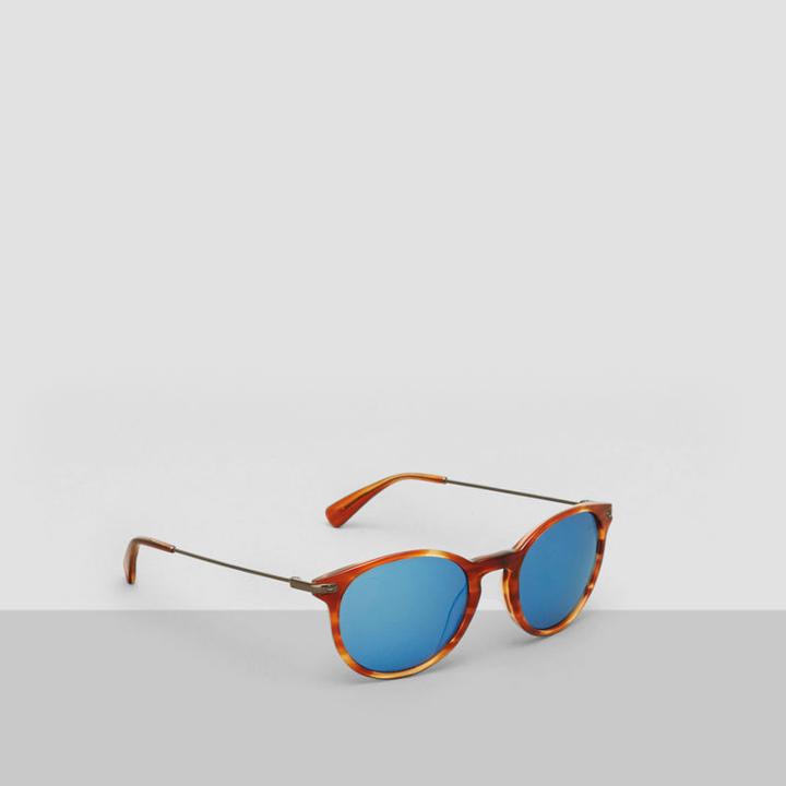 Kenneth Cole New York Round Acetate Mirrored Sunglasses - Blndhav/viol