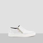 Kenneth Cole New York Kristo Leather Zipped Sneaker - White