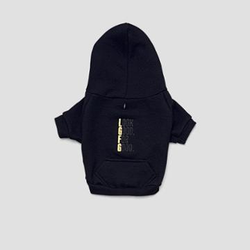 Kenneth Cole New York 'look Good For Good' Dog Hoodie - Black/gold