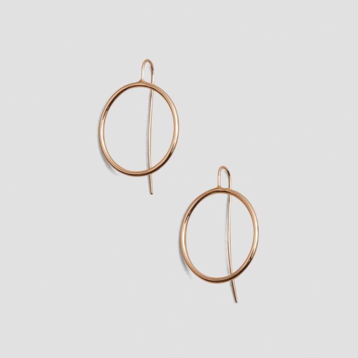 Kenneth Cole Black Label Rose Goldtone Circle Drop Earring - Rose