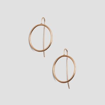 Kenneth Cole Black Label Rose Goldtone Circle Drop Earring - Rose