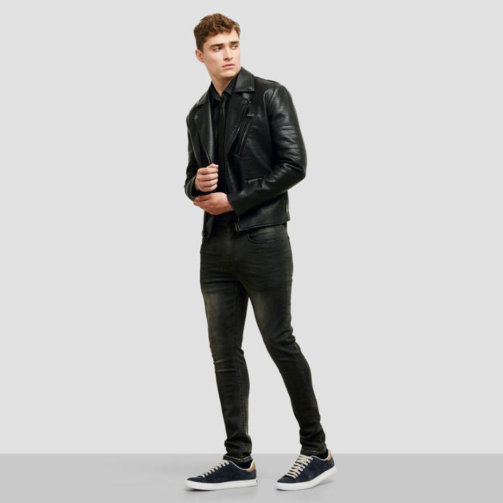 Reaction Kenneth Cole Faux-leather Moto Jacket - Black