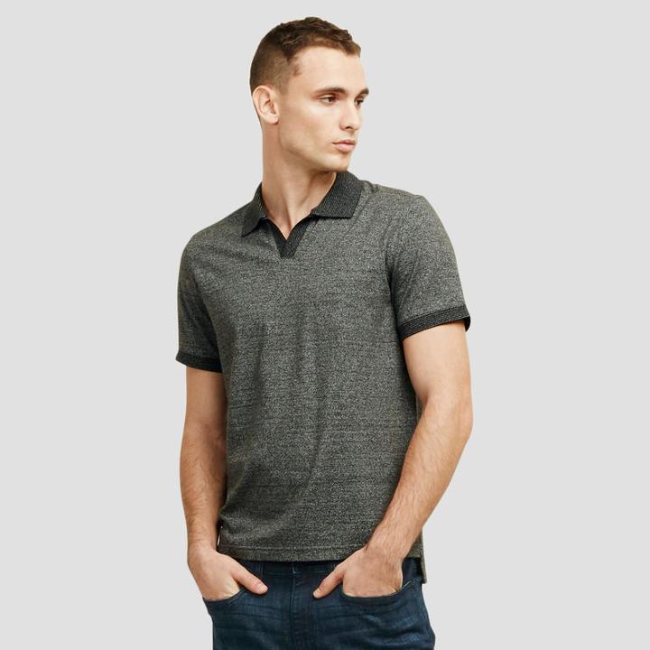 Reaction Kenneth Cole Melange Polo Shirt - Black