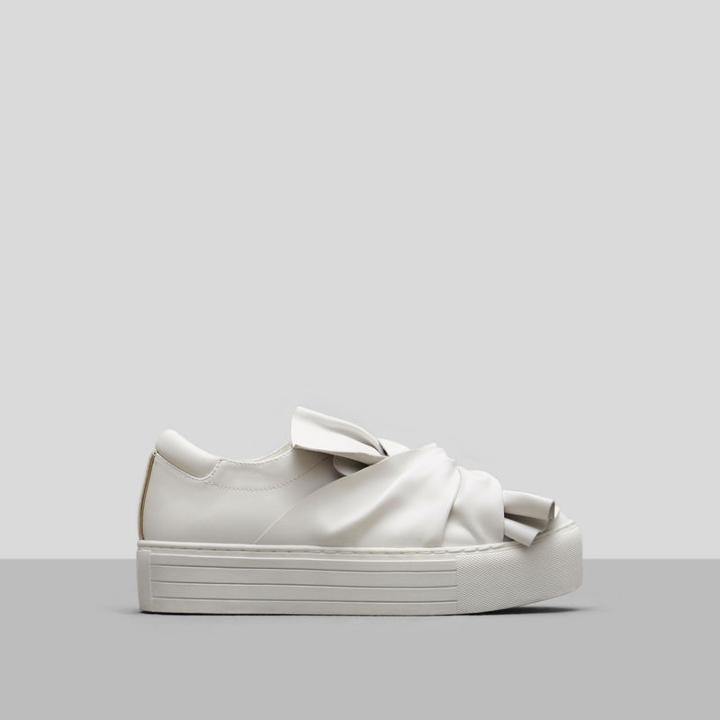 Kenneth Cole New York Aaron Leather Platform Sneaker - White