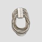 Kenneth Cole New York Multi Chain Magnetic Bracelet - Shiny Slv