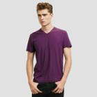 Reaction Kenneth Cole Short-sleeve Slub V-neck T-shirt - Wild Berry